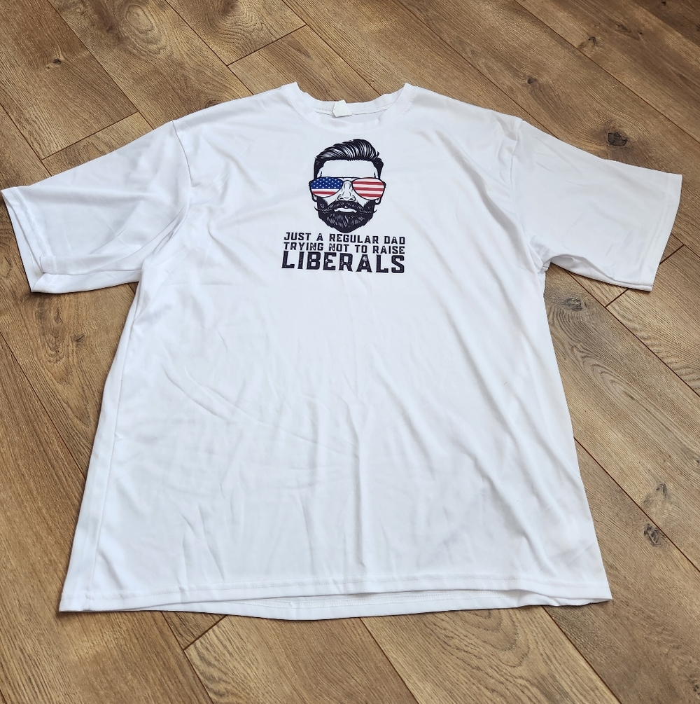 Men's XL patriotic dad short sleeve
